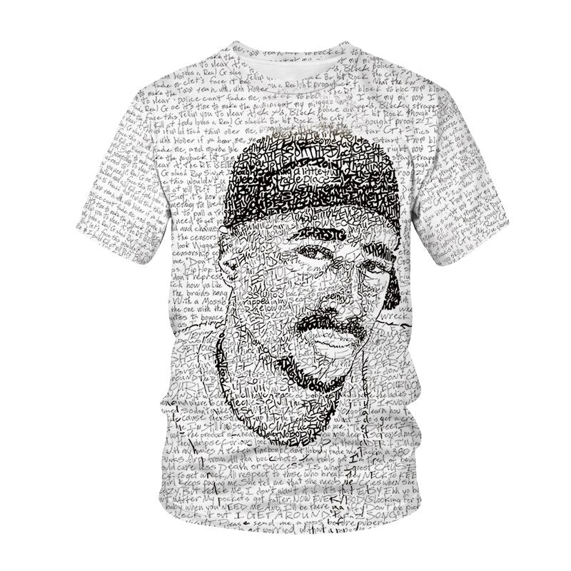 Men's 3D Print Tupac T Shirt - Shirtafied