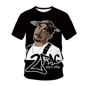 Men's 3D Print Tupac T Shirt - Shirtafied