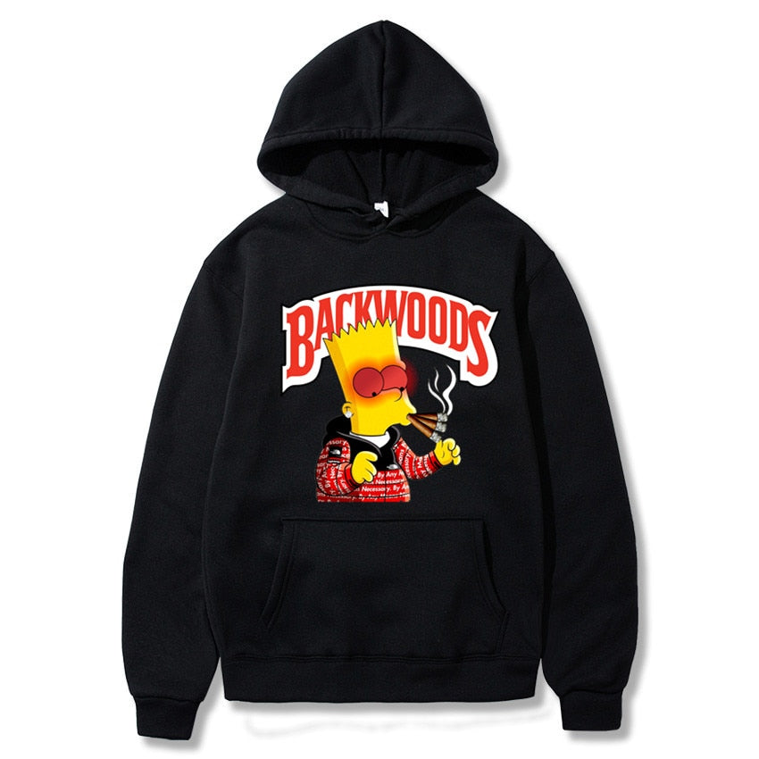 Unisex Fleece Bart Simpson Backwoods Hoodie - Shirtafied