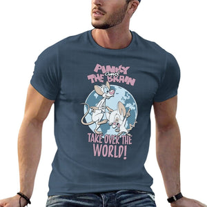 Men's Animaniacs Pinky and the Brain Print  T Shirt - Shirtafied