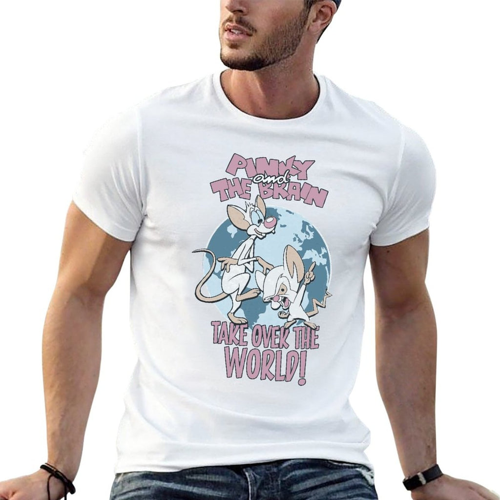 Men's Animaniacs Pinky and the Brain Print  T Shirt - Shirtafied