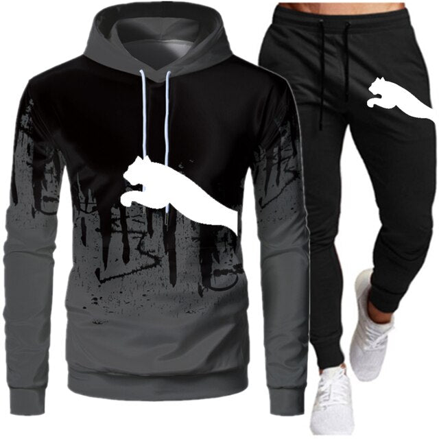 Men's 2 Piece Hooded Tracksuit - Shirtafied