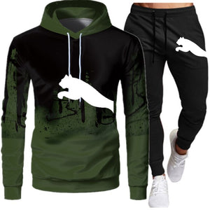 Men's 2 Piece Hooded Tracksuit - Shirtafied