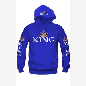 Couples Queen and King Lovers Print Hoodie Set - Shirtafied