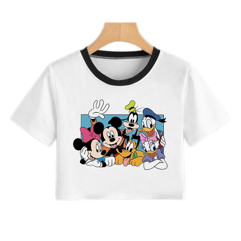 Women's Funny Print Character Friends Crop Top - Shirtafied