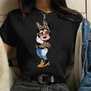 Women's Short Sleeve Mouse Print T shirt - Shirtafied