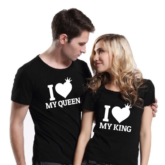 Couples matching King & Queen T Shirts - Shirtafied