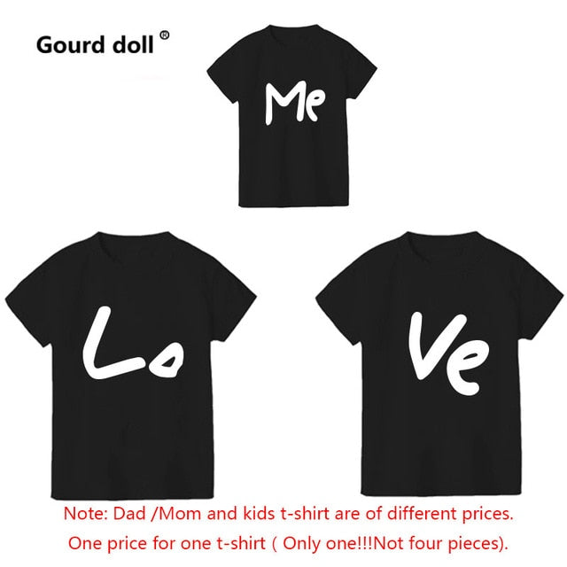 Family Matching 3 Piece Love Me Print T Shirts - Shirtafied