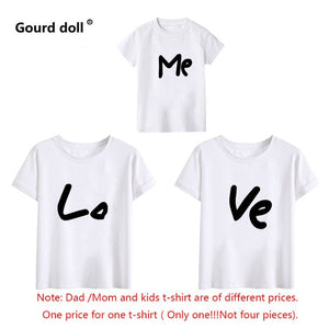 Family Matching 3 Piece Love Me Print T Shirts - Shirtafied