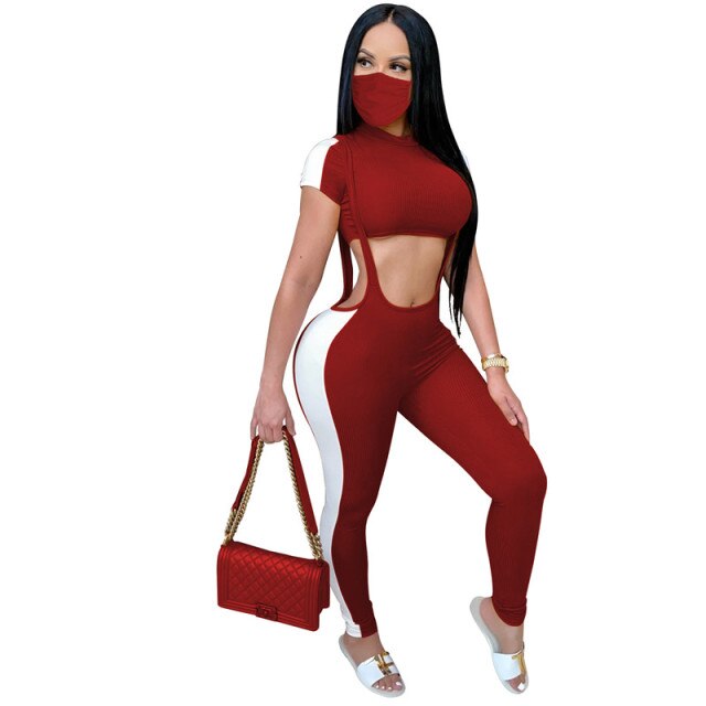 Women Three Piece Tracksuit Set With Mask - Shirtafied