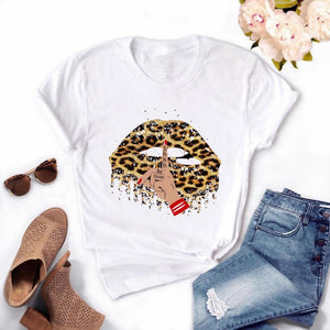 Girls Lips Print T Shirt - Shirtafied