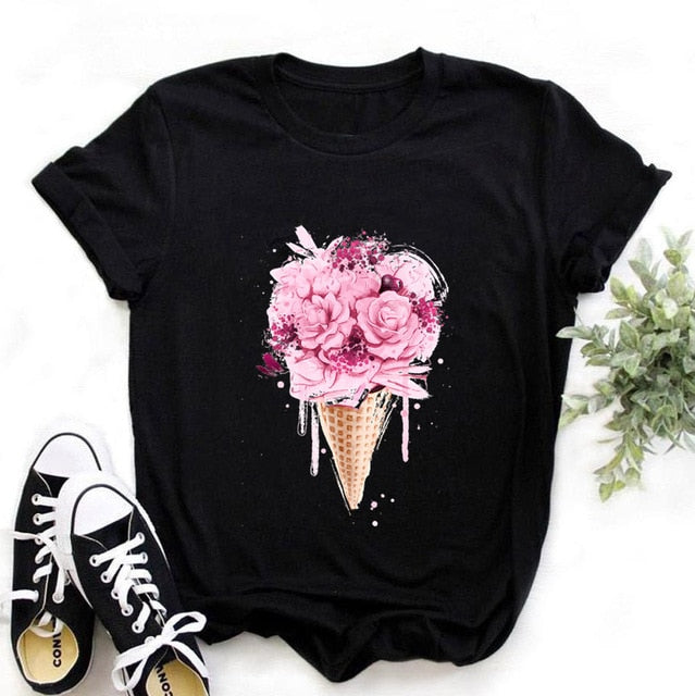 Girls Lips Print T Shirt - Shirtafied