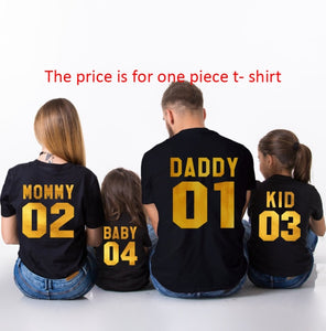 Family Matching 3 Piece Letter Print T Shirt Sets - Shirtafied