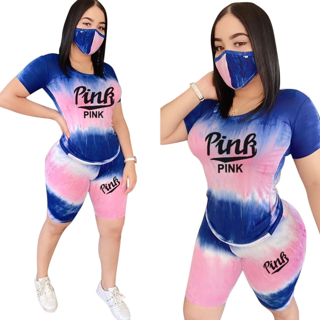 Women's/Girls 2 Piece Biker Short Set - Shirtafied