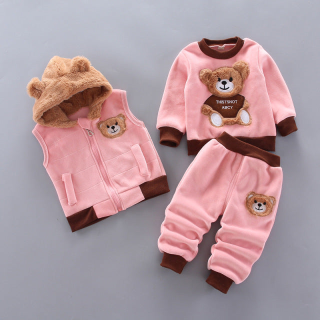 Unisex Babies and Kids 3 Piece Hoodie Set - Shirtafied