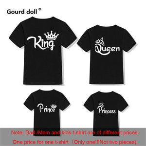 Family Matching 4 Piece King and Queen Prince and Princess T Shirt Sets - Shirtafied