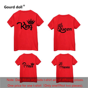 Family Matching 4 Piece King and Queen Prince and Princess T Shirt Sets - Shirtafied