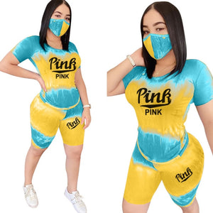 Women's/Girls 2 Piece Biker Short Set - Shirtafied