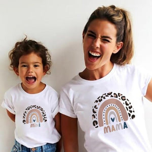 Family Matching Mother and Daughter Mouse Print T Shirt Set - Shirtafied