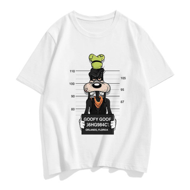 Women's Cartoon Print Character T Shirt - Shirtafied