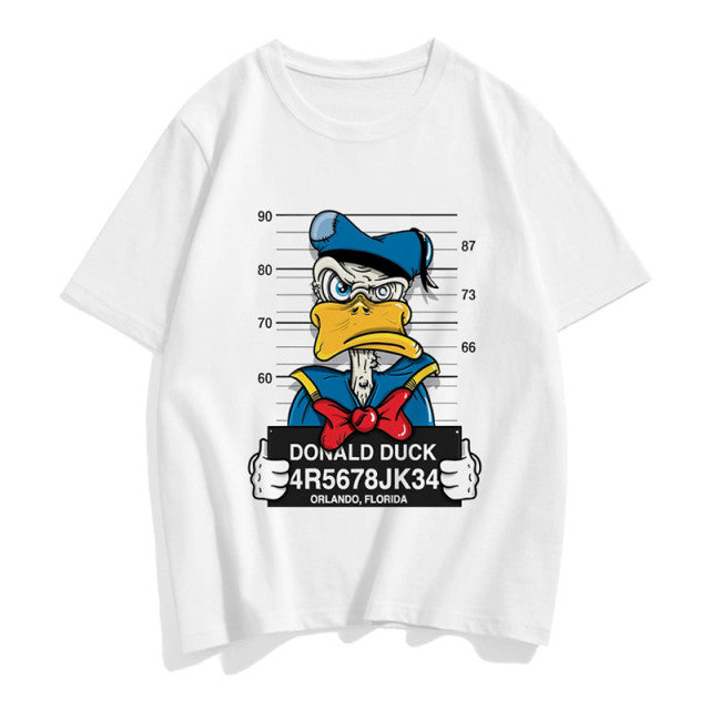 Women's Cartoon Print Character T Shirt - Shirtafied