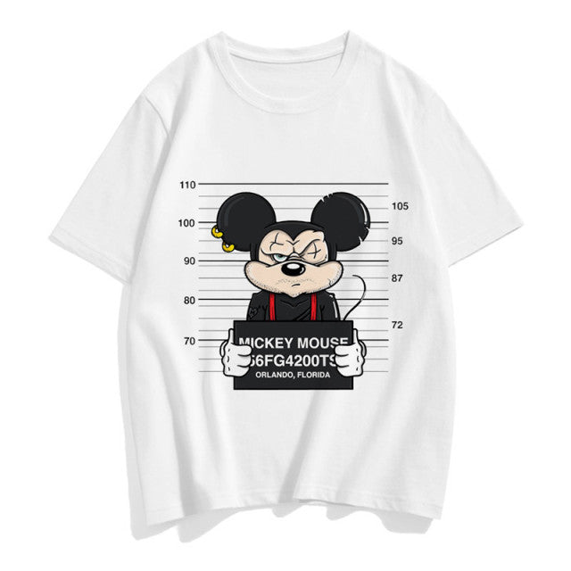 Women's Cartoon Print Character T Shirt - Shirtafied