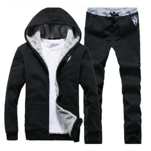 Boys 2 Piece Zipper Fleece Tracksuit Hoodie Set - Shirtafied