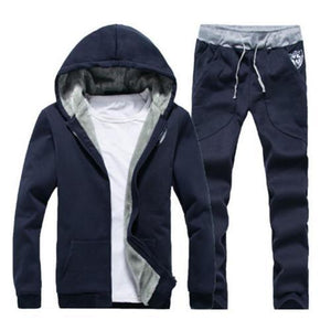 Boys 2 Piece Zipper Fleece Tracksuit Hoodie Set - Shirtafied