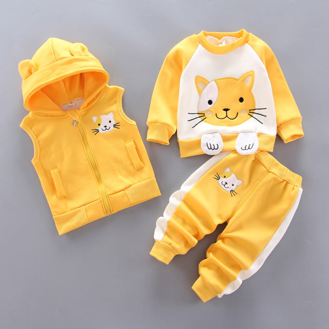 Unisex Babies and Kids 3 Piece Hoodie Set - Shirtafied