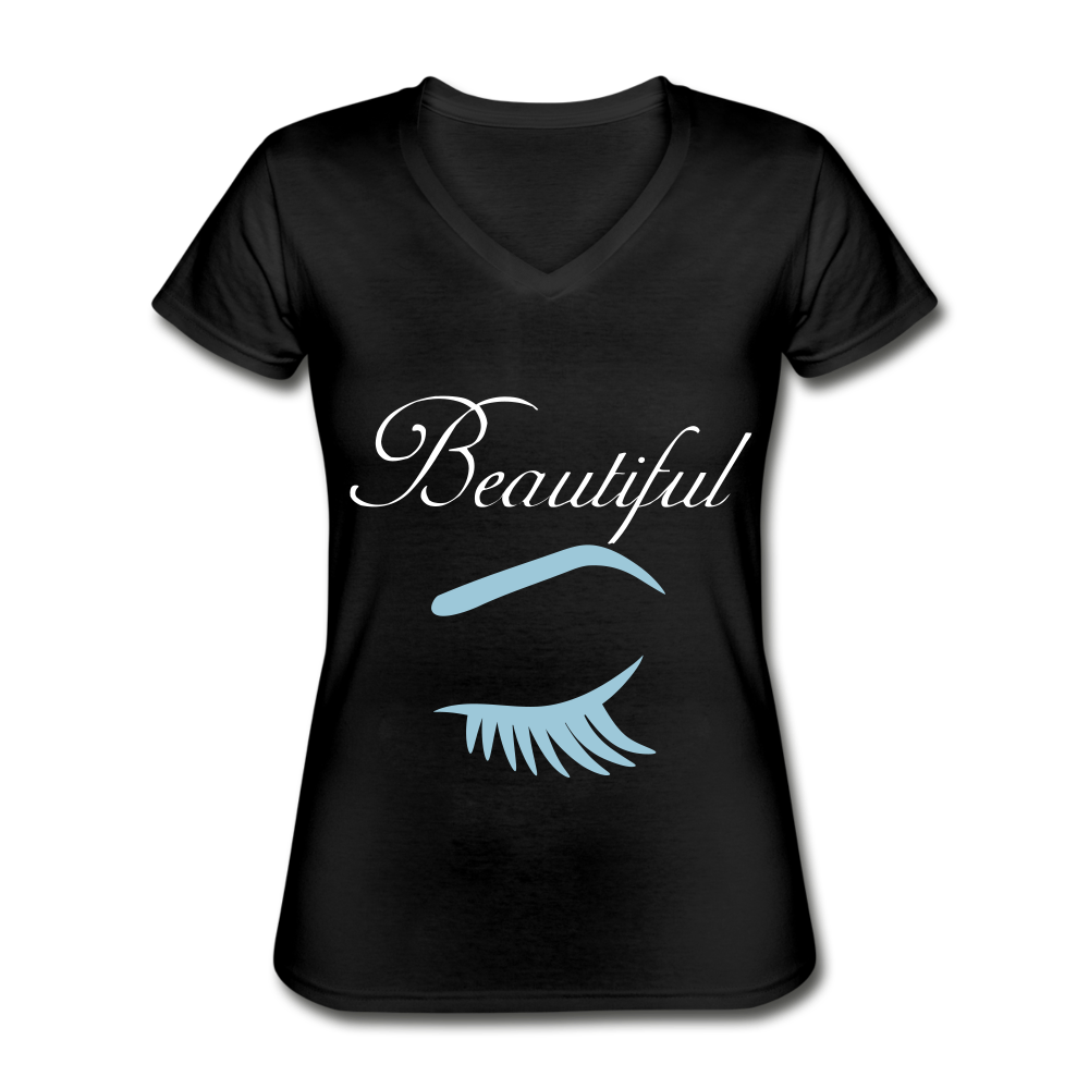 Women's V-Neck T-Shirt - black