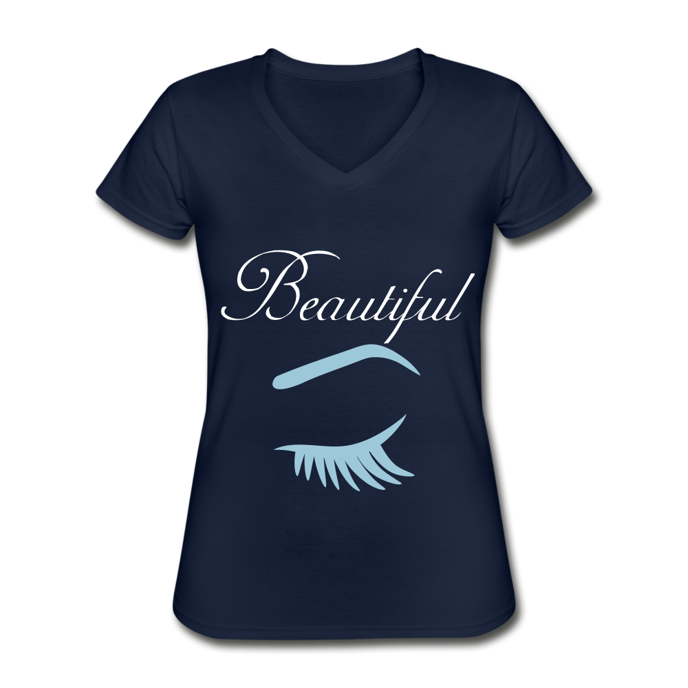 Women's V-Neck T-Shirt - navy