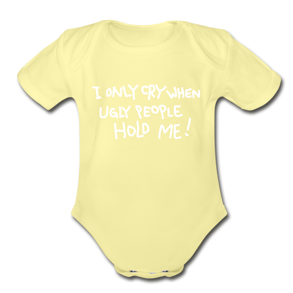 Babies and Kids Organic Short Sleeve Bodysuit - washed yellow