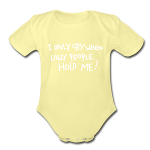 Babies and Kids Organic Short Sleeve Bodysuit - washed yellow