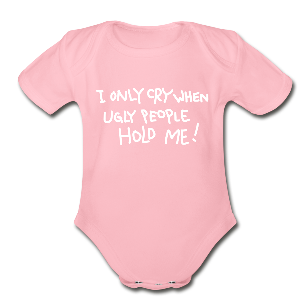 Babies and Kids Organic Short Sleeve Bodysuit - light pink