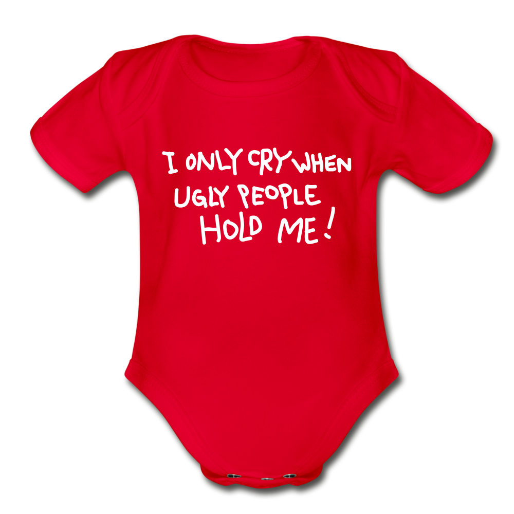 Babies and Kids Organic Short Sleeve Bodysuit - red