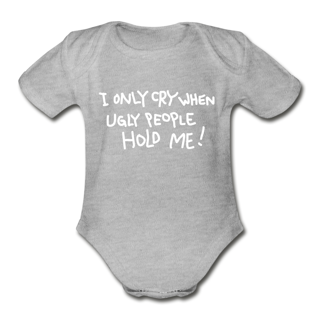 Babies and Kids Organic Short Sleeve Bodysuit - heather grey