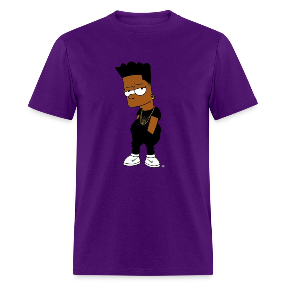 Unisex Classic Cartoon Print T Shirt - purple