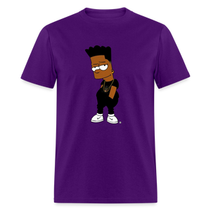 Unisex Classic Cartoon Print T Shirt - purple