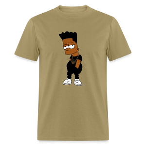 Unisex Classic Cartoon Print T Shirt - khaki