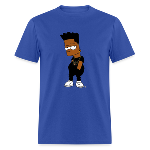 Unisex Classic Cartoon Print T Shirt - royal blue