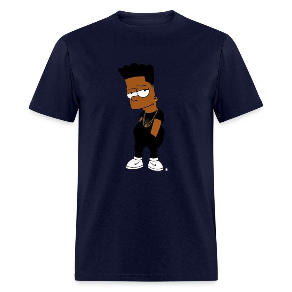 Unisex Classic Cartoon Print T Shirt - navy