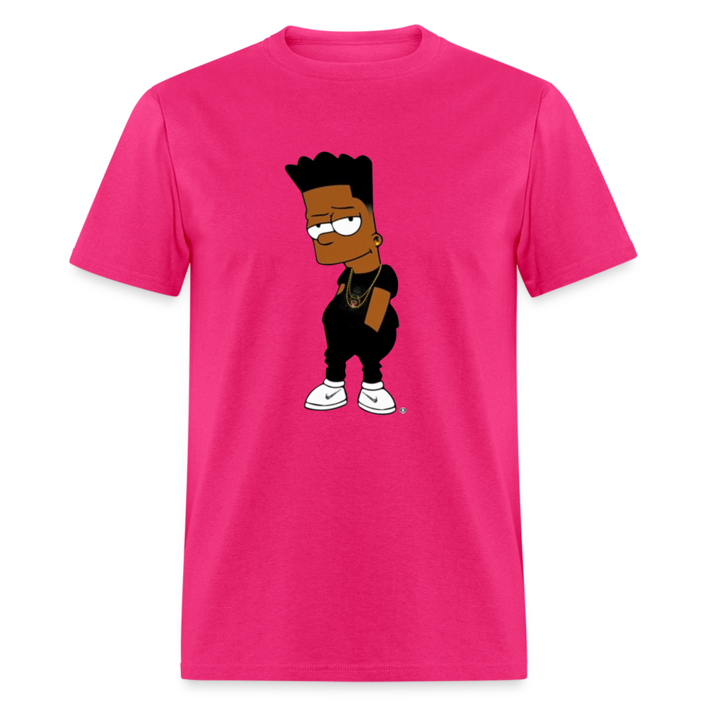 Unisex Classic Cartoon Print T Shirt - fuchsia