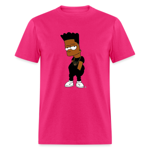 Unisex Classic Cartoon Print T Shirt - fuchsia