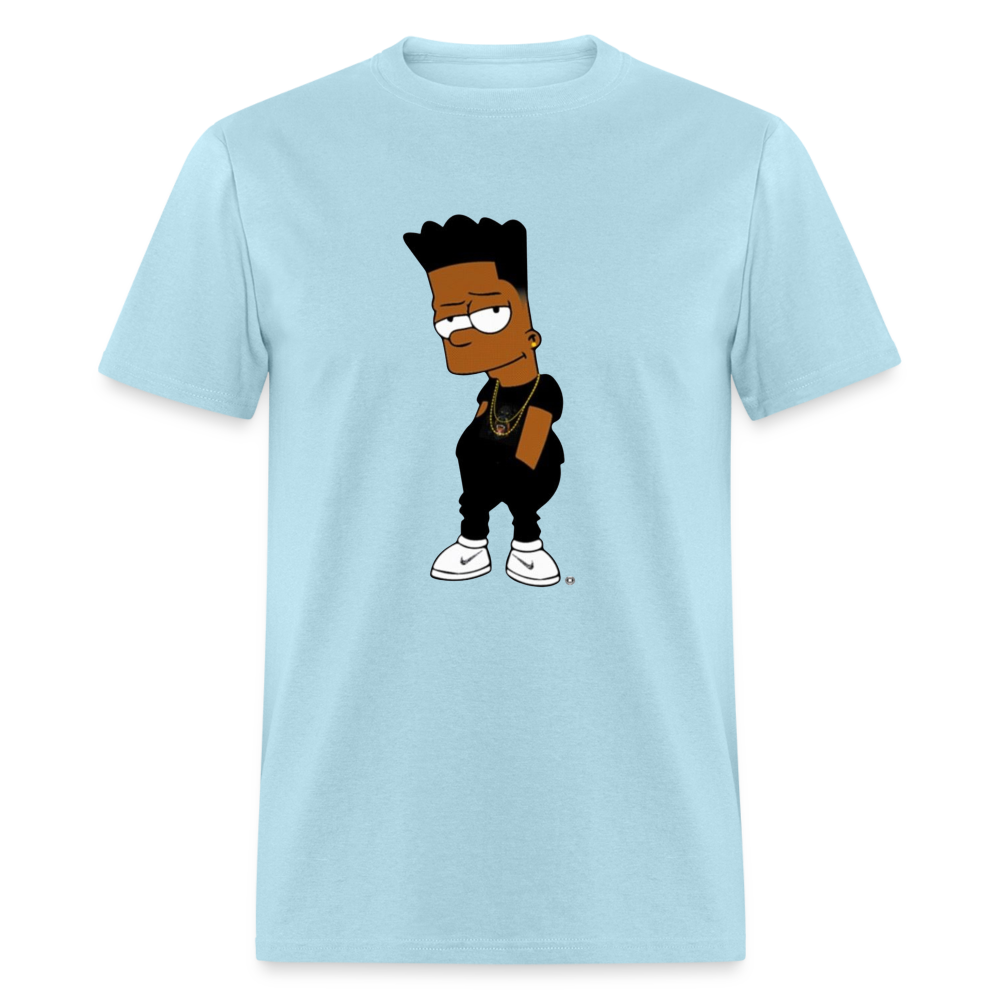 Unisex Classic Cartoon Print T Shirt - powder blue