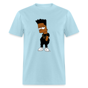 Unisex Classic Cartoon Print T Shirt - powder blue