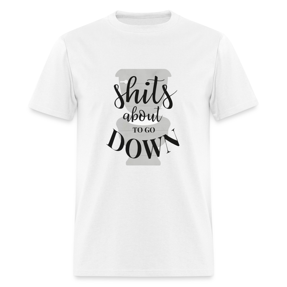 Unisex Toilet Print T Shirt - white