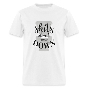 Unisex Toilet Print T Shirt - white