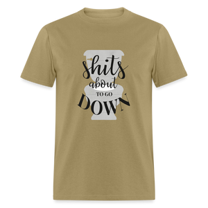 Unisex Toilet Print T Shirt - khaki