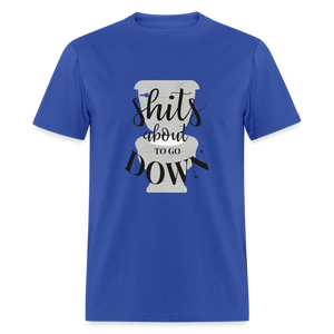 Unisex Toilet Print T Shirt - royal blue