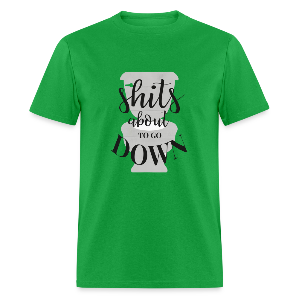 Unisex Toilet Print T Shirt - bright green